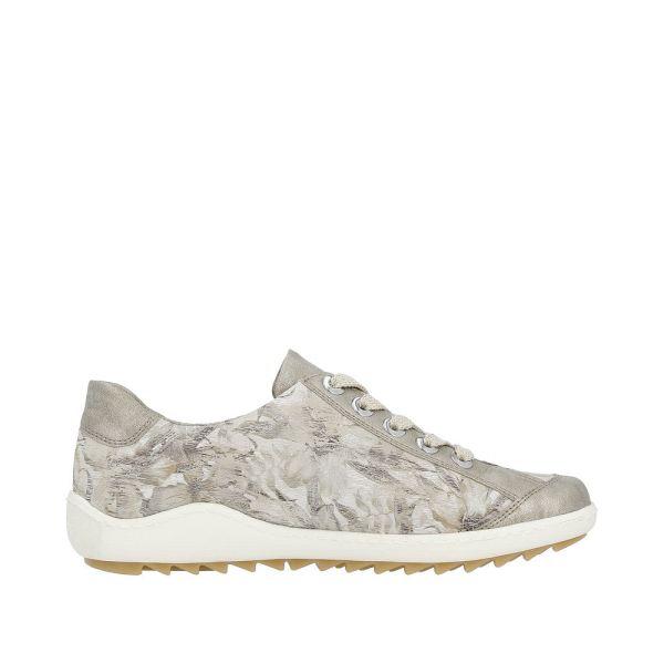 Remonte Women's shoes | Style R1402 Casual Lace-up with zip - Beige Combination | Free Delivery