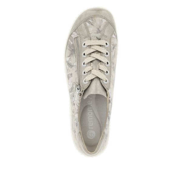 Remonte Women's shoes | Style R1402 Casual Lace-up with zip - Beige Combination | Free Delivery
