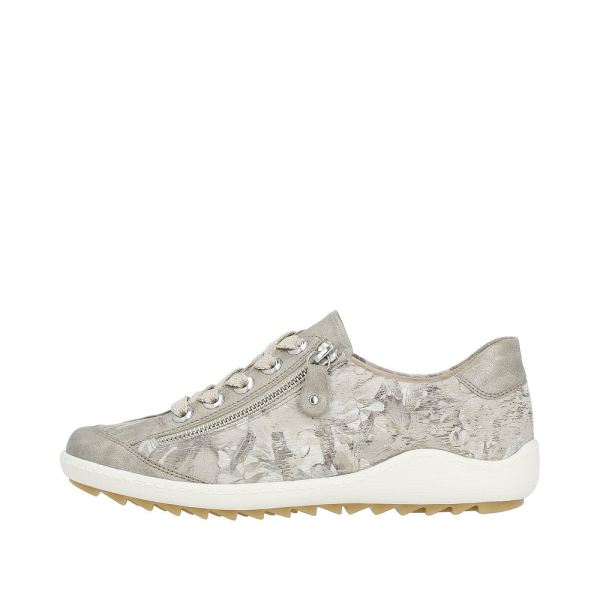 Remonte Women's shoes | Style R1402 Casual Lace-up with zip - Beige Combination | Free Delivery
