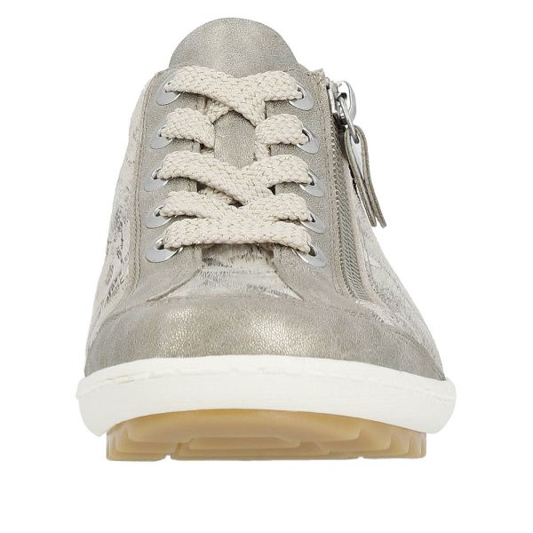 Remonte Women's shoes | Style R1402 Casual Lace-up with zip - Beige Combination | Free Delivery