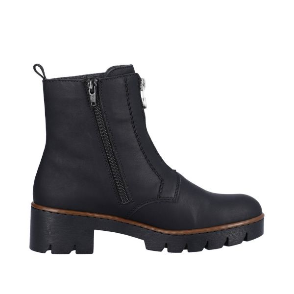 Rieker Synthetic Material Women's mid height boots| X5754 Mid-height Boots - Black | Free Delivery