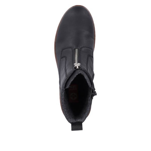 Rieker Synthetic Material Women's mid height boots| X5754 Mid-height Boots - Black | Free Delivery