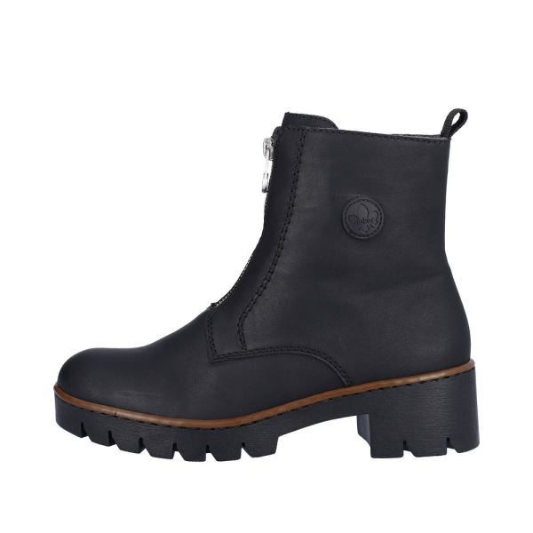 Rieker Synthetic Material Women's mid height boots| X5754 Mid-height Boots - Black | Free Delivery