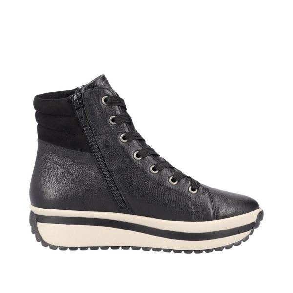 Rieker EVOLUTION Leather Women's mid height boots | W0962 Mid-height Boots - Black | Free Delivery