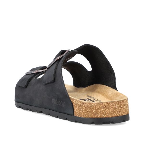 Rieker Men's sandals | Style 22190 Casual Mule - Black | Free Delivery