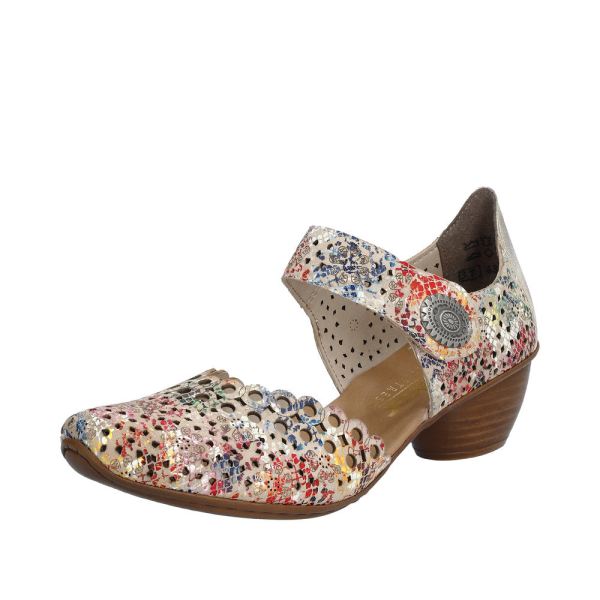 Rieker Women's shoes | Style 43753 Dress Open Shank - Multi | Free Delivery
