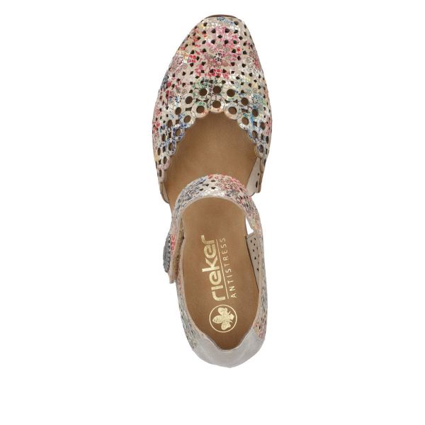 Rieker Women's shoes | Style 43753 Dress Open Shank - Multi | Free Delivery