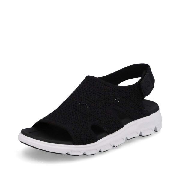Rieker EVOLUTION Women's sandals | Style V8407 Athletic Sandal - Black | Free Delivery