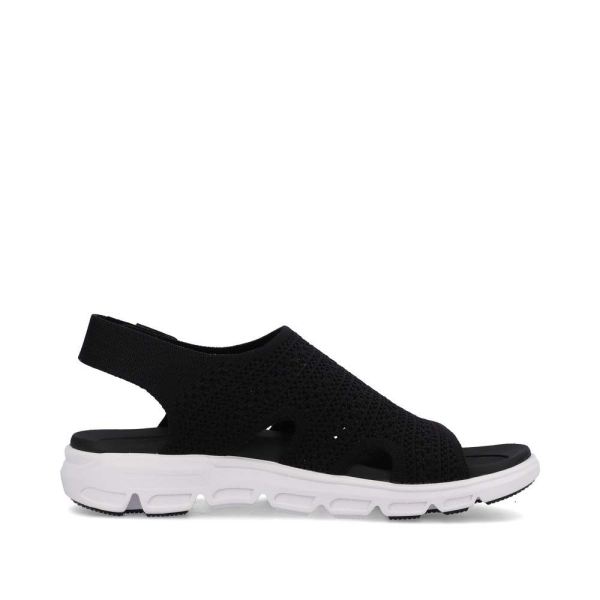 Rieker EVOLUTION Women's sandals | Style V8407 Athletic Sandal - Black | Free Delivery