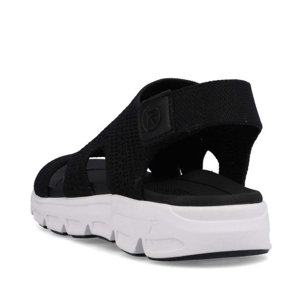 Rieker EVOLUTION Women's sandals | Style V8407 Athletic Sandal - Black | Free Delivery