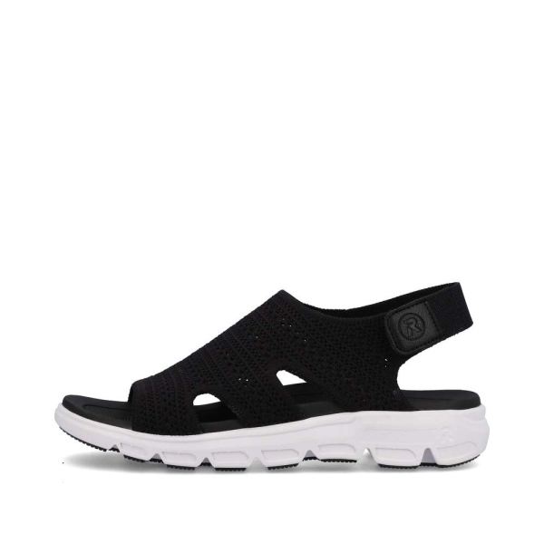 Rieker EVOLUTION Women's sandals | Style V8407 Athletic Sandal - Black | Free Delivery
