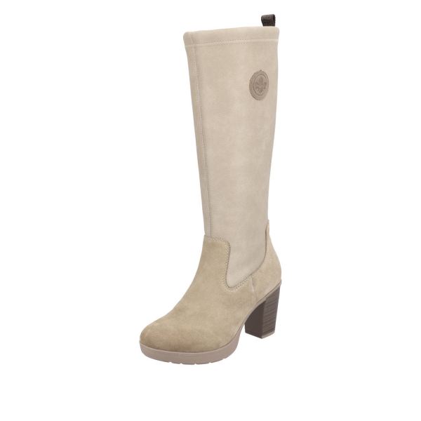 Rieker Synthetic Material Women's' Tall Boots| Y2255 Tall Boots - Beige | Free Delivery