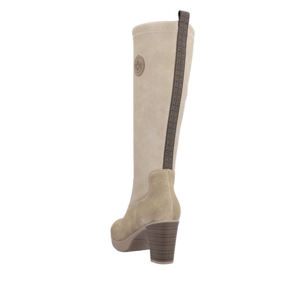 Rieker Synthetic Material Women's' Tall Boots| Y2255 Tall Boots - Beige | Free Delivery