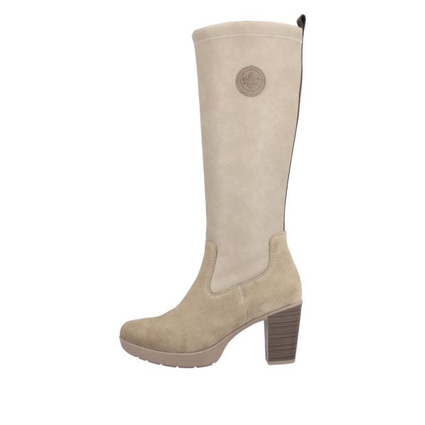 Rieker Synthetic Material Women's' Tall Boots| Y2255 Tall Boots - Beige | Free Delivery