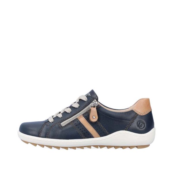 Remonte Women's shoes | Style R1432 Casual Lace-up with zip - Yellow Combination | Free Delivery