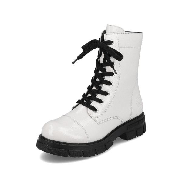 Rieker Synthetic Material Women's short boots| Z9122-00 Ankle Boots - White | Free Delivery
