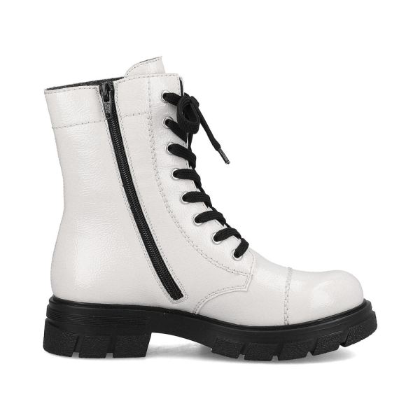 Rieker Synthetic Material Women's short boots| Z9122-00 Ankle Boots - White | Free Delivery