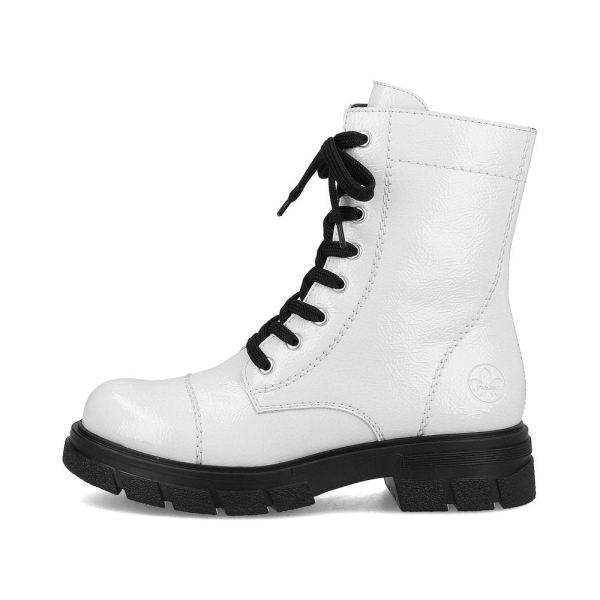 Rieker Synthetic Material Women's short boots| Z9122-00 Ankle Boots - White | Free Delivery