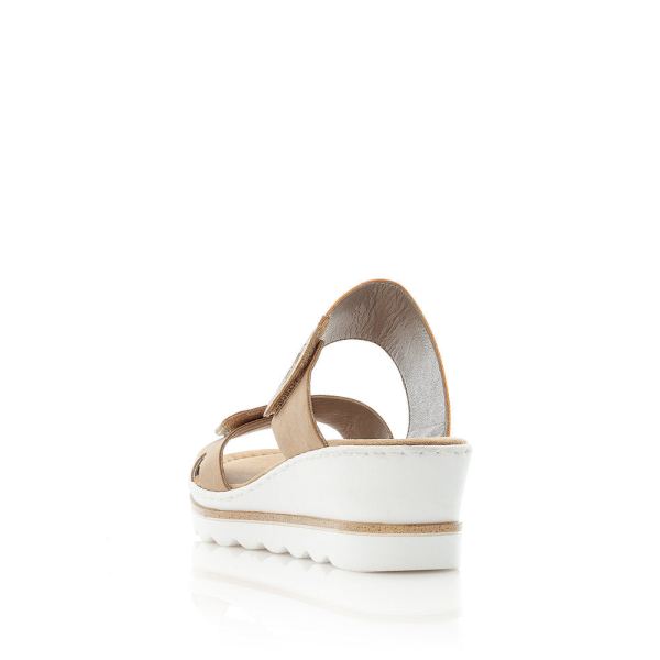 Rieker Women's sandals | Style 67490 Casual Mule - Beige | Free Delivery