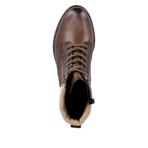 Remonte Leather Women's mid height boots| D0F76 Mid-height Boots - Brown Combination | Free Delivery