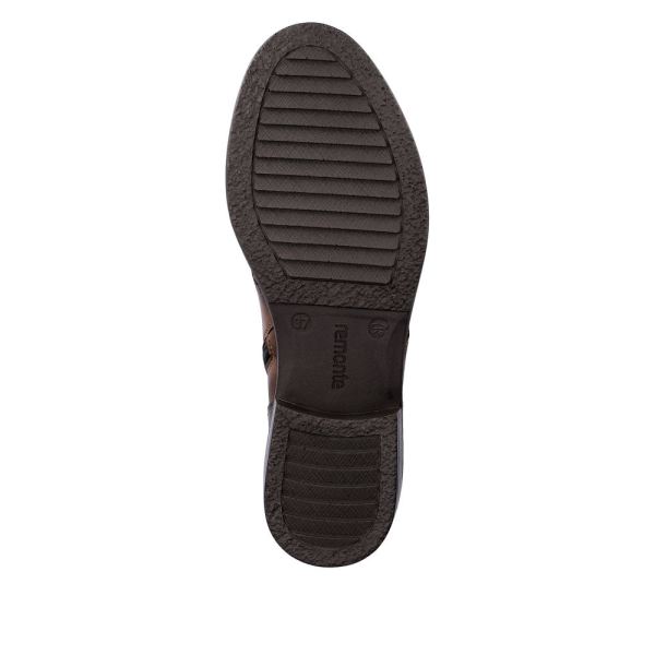 Remonte Leather Women's mid height boots| D0F76 Mid-height Boots - Brown Combination | Free Delivery