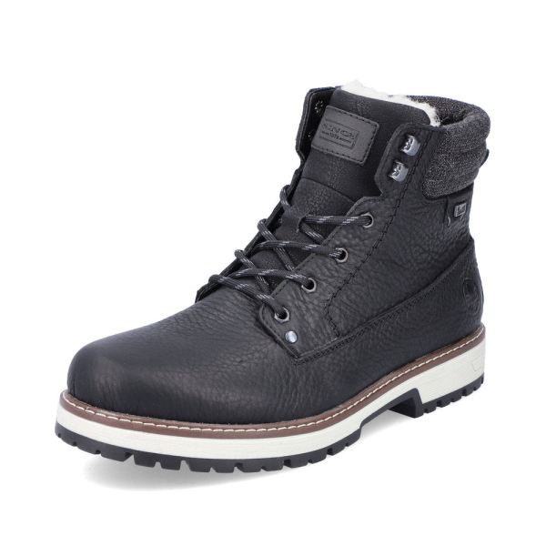 Rieker Leather Men's boots | F8301 Ankle Boots Flip Grip - Black | Free Delivery