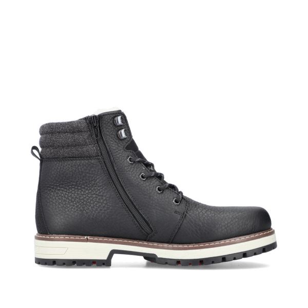 Rieker Leather Men's boots | F8301 Ankle Boots Flip Grip - Black | Free Delivery