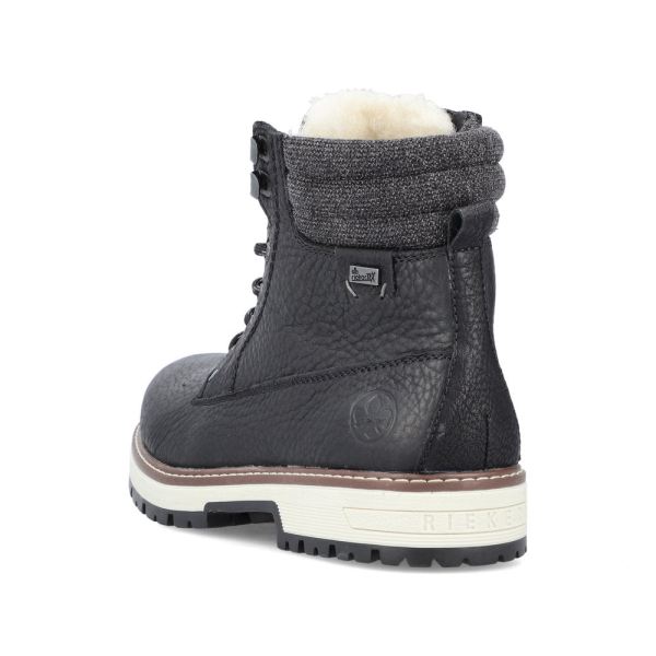 Rieker Leather Men's boots | F8301 Ankle Boots Flip Grip - Black | Free Delivery