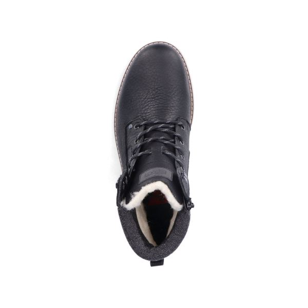 Rieker Leather Men's boots | F8301 Ankle Boots Flip Grip - Black | Free Delivery