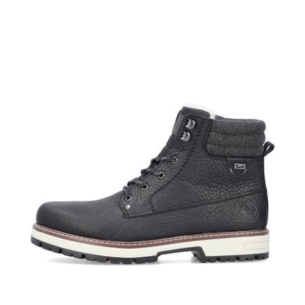 Rieker Leather Men's boots | F8301 Ankle Boots Flip Grip - Black | Free Delivery