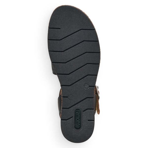 Remonte Women's sandals | Style D3052 Casual Sandal - Black Combination | Free Delivery