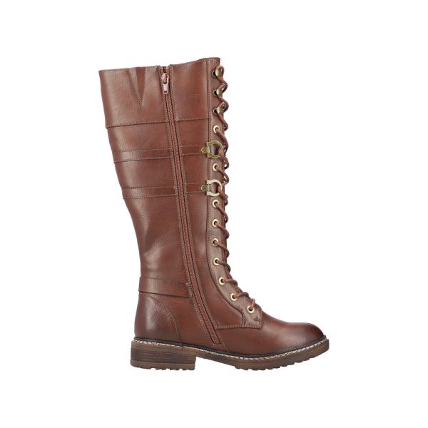 Rieker Synthetic Material Women's' Tall Boots| 94732-14 Tall Boots - Brown | Free Delivery