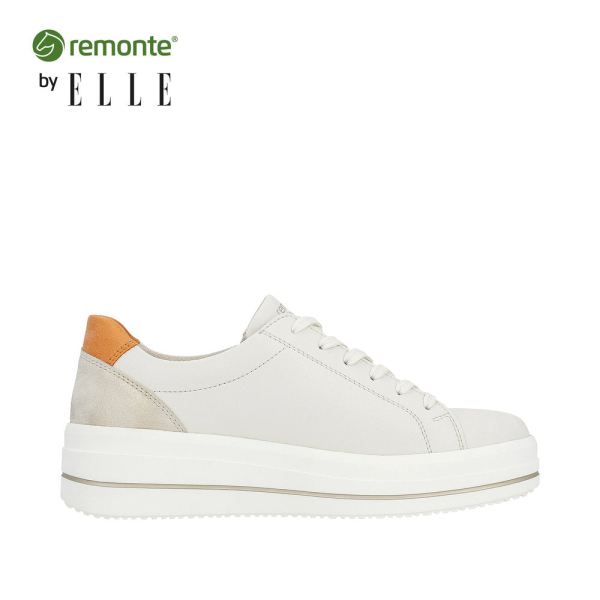 Remonte Women's shoes | Style D1C01 Athletic Lace-up with zip - White Combination | Free Delivery