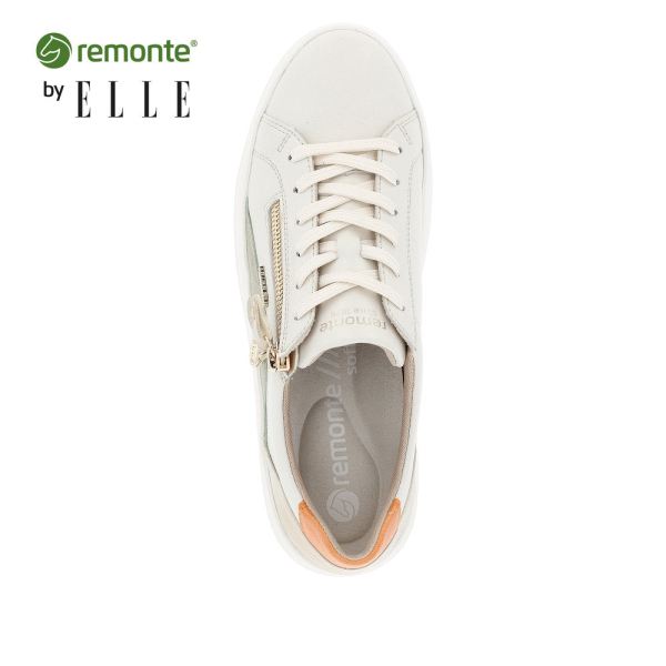 Remonte Women's shoes | Style D1C01 Athletic Lace-up with zip - White Combination | Free Delivery