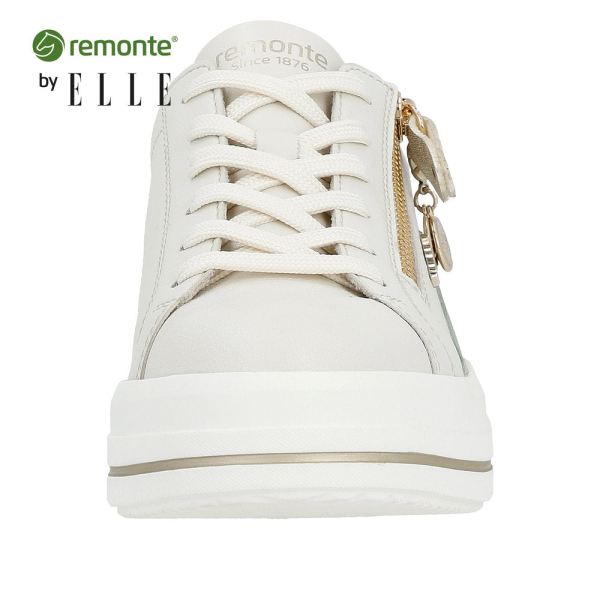 Remonte Women's shoes | Style D1C01 Athletic Lace-up with zip - White Combination | Free Delivery