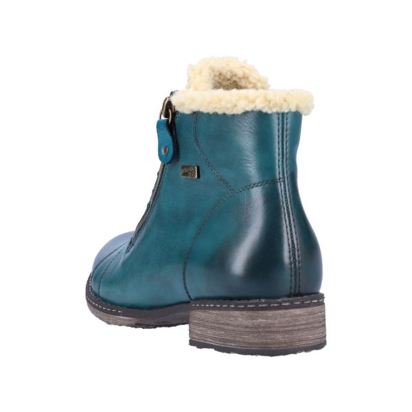 Remonte Leather Women's Mid Height Boots| D4372-01 Mid-height Boots - Blue Combination | Free Delivery