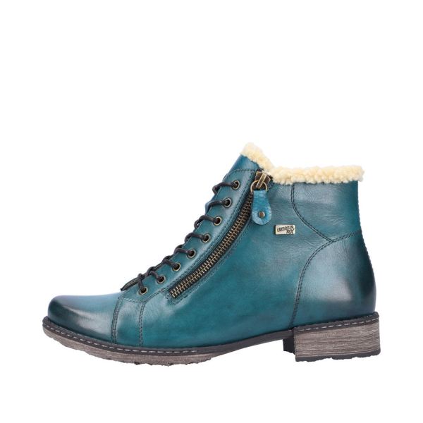 Remonte Leather Women's Mid Height Boots| D4372-01 Mid-height Boots - Blue Combination | Free Delivery