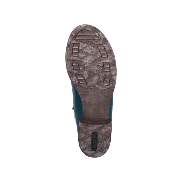 Remonte Leather Women's Mid Height Boots| D4372-01 Mid-height Boots - Blue Combination | Free Delivery