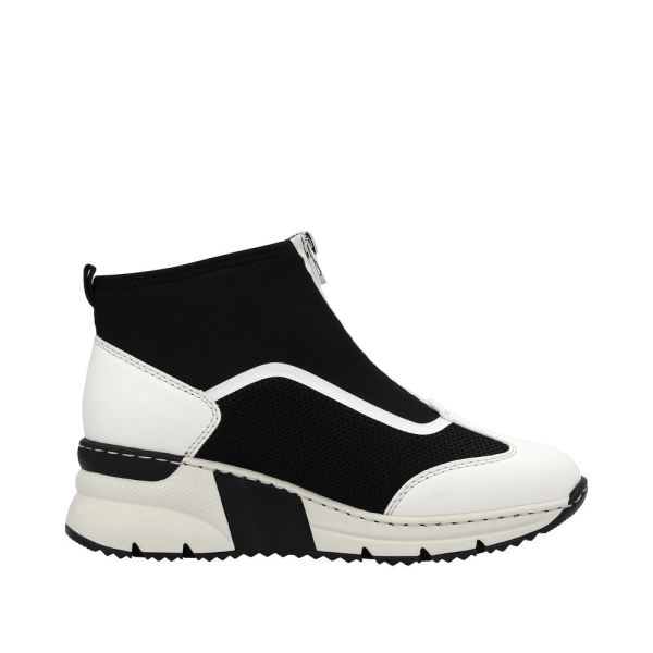 Rieker Women's shoes | Style N6360 Athletic Zipper - White Combination | Free Delivery