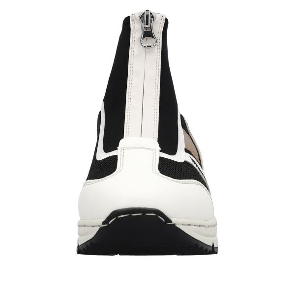 Rieker Women's shoes | Style N6360 Athletic Zipper - White Combination | Free Delivery