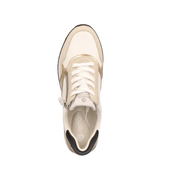 Remonte Women's shoes | Style D0H01 Athletic Lace-up with zip - Beige | Free Delivery