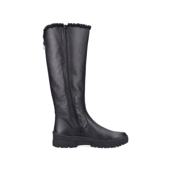 Remonte Leather Women's Tall Boots| D0E73 Tall Boots - Black | Free Delivery