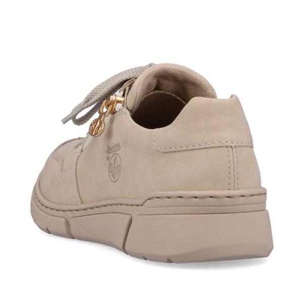 Rieker Women's shoes | Style M0131 Athletic Lace-up with zip - Beige | Free Delivery