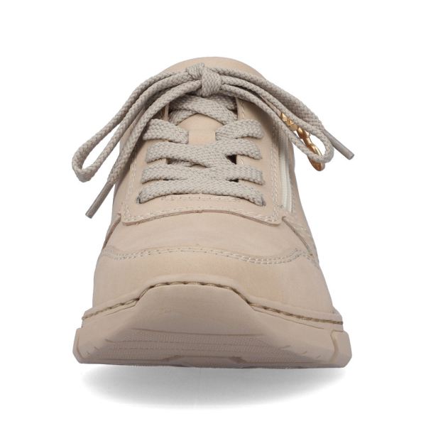 Rieker Women's shoes | Style M0131 Athletic Lace-up with zip - Beige | Free Delivery