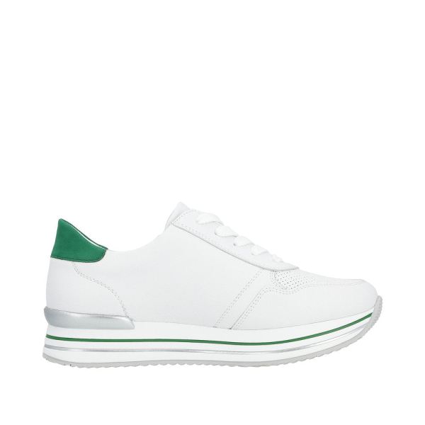 Remonte Women's shoes | Style D1318 Athletic Lace-up with zip - White | Free Delivery
