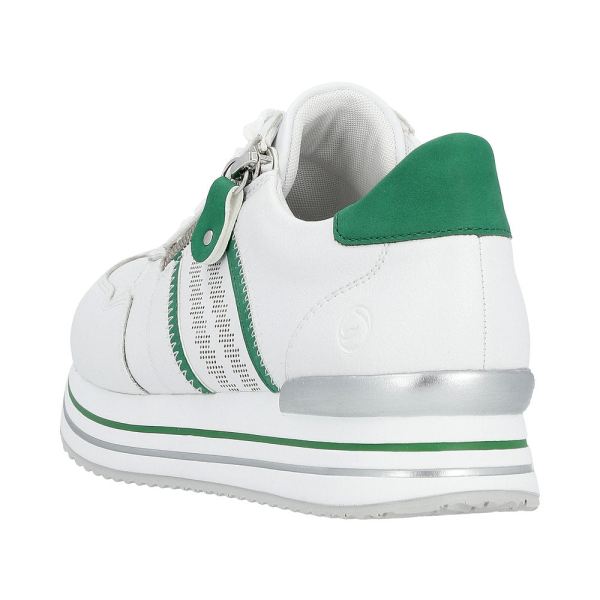 Remonte Women's shoes | Style D1318 Athletic Lace-up with zip - White | Free Delivery