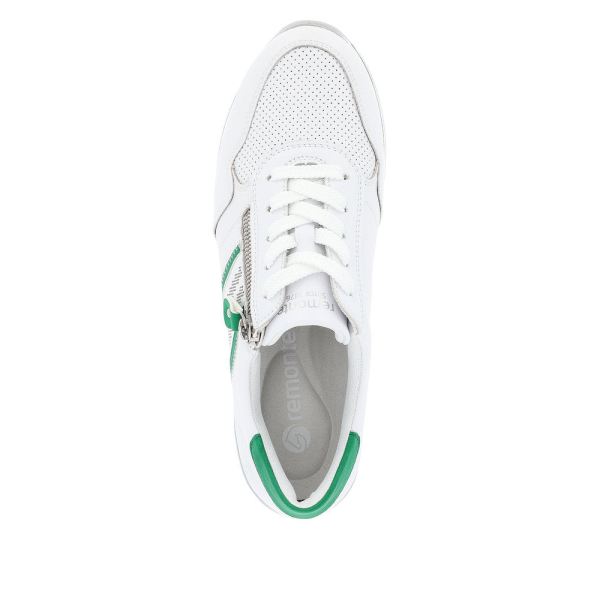 Remonte Women's shoes | Style D1318 Athletic Lace-up with zip - White | Free Delivery