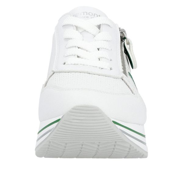 Remonte Women's shoes | Style D1318 Athletic Lace-up with zip - White | Free Delivery