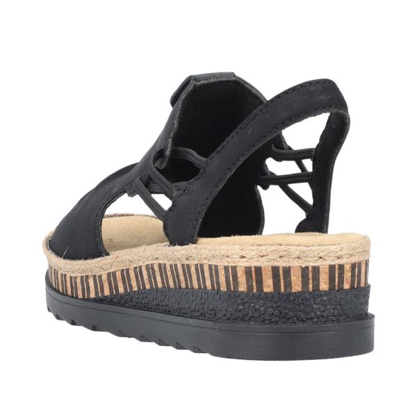 Rieker Women's sandals | Style V7972 Dress Sandal - Black | Free Delivery
