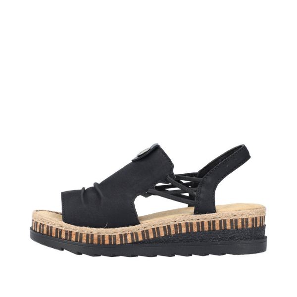 Rieker Women's sandals | Style V7972 Dress Sandal - Black | Free Delivery
